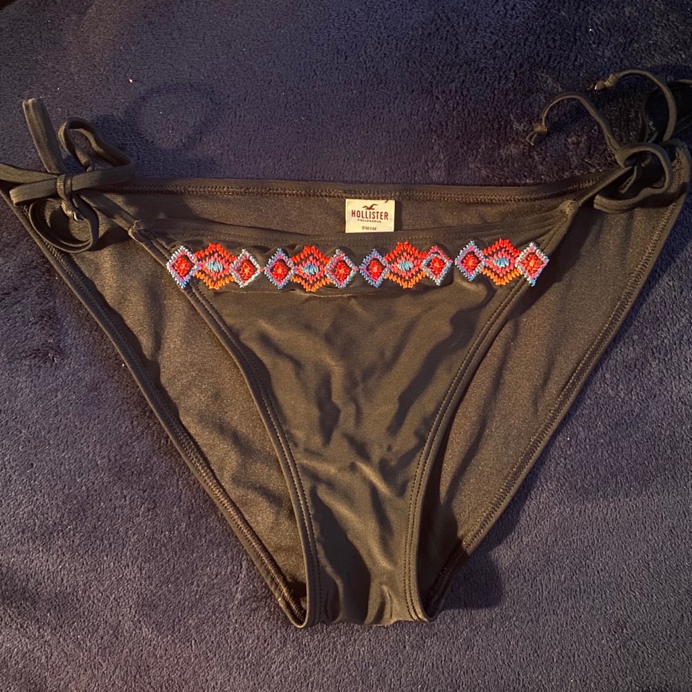 Hollister Embroidered Side-Tie Bikini Bottom